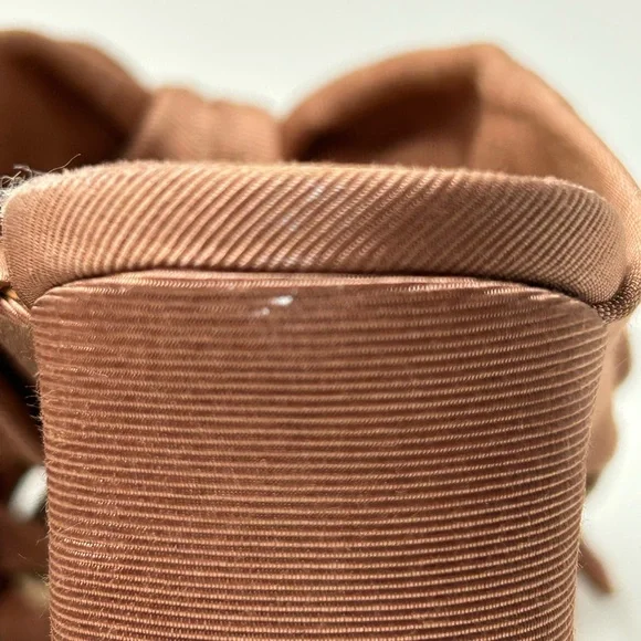 Gianni Bini Dusty Rose Open Toe Bow and Ruffle Slip On Heel Size 6.5 - Picture 6 of 12